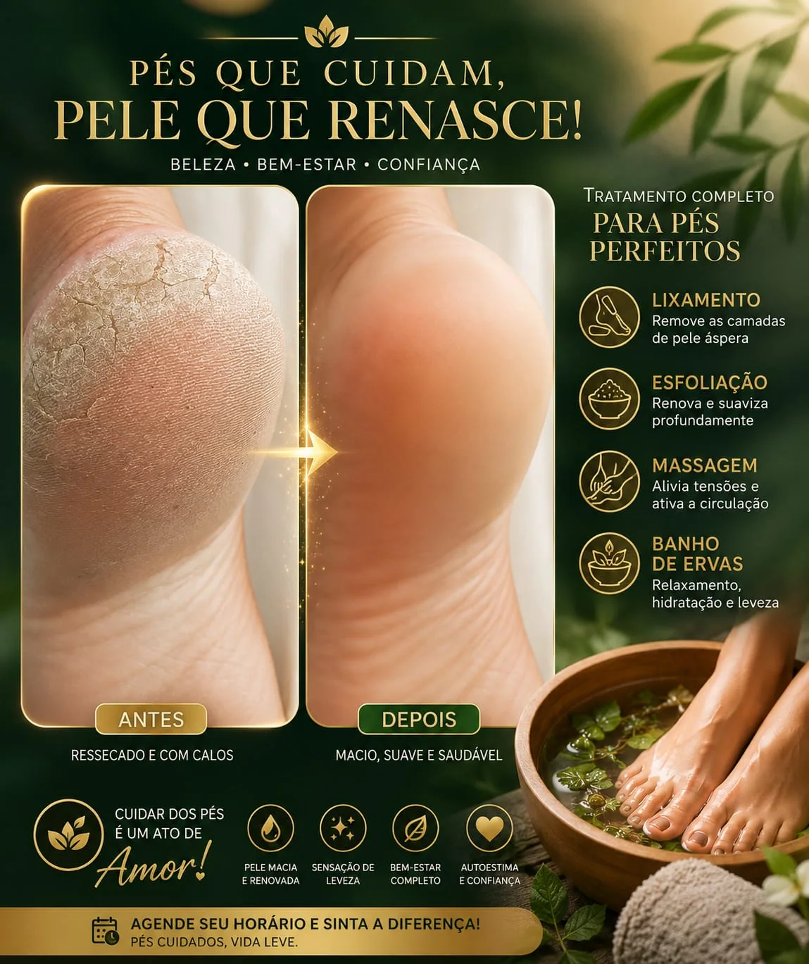 Ritual Essenza para tratamento e cuidado completo dos pés